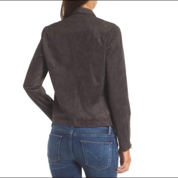 Cupcakes and Cashmere Microfiber Charcole Brown Waterfall Jacket Sz Medium - Picture 3 of 16